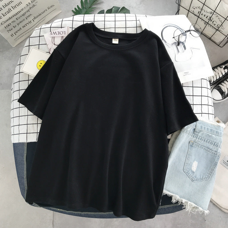 Casual Women Summer New Loose Solid Color