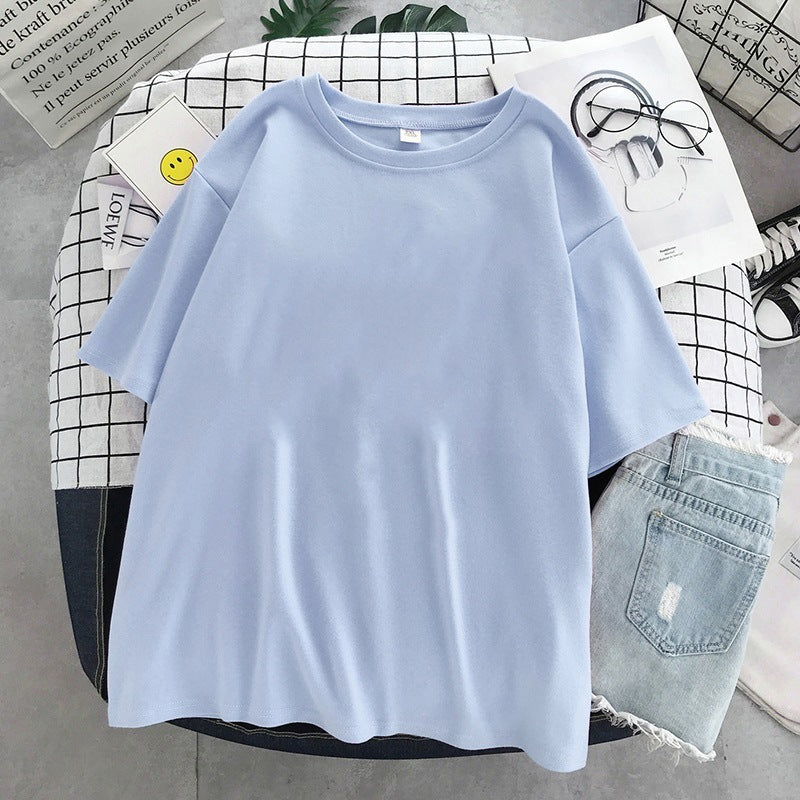 Casual Women Summer New Loose Solid Color