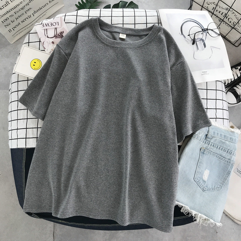 Casual Women Summer New Loose Solid Color
