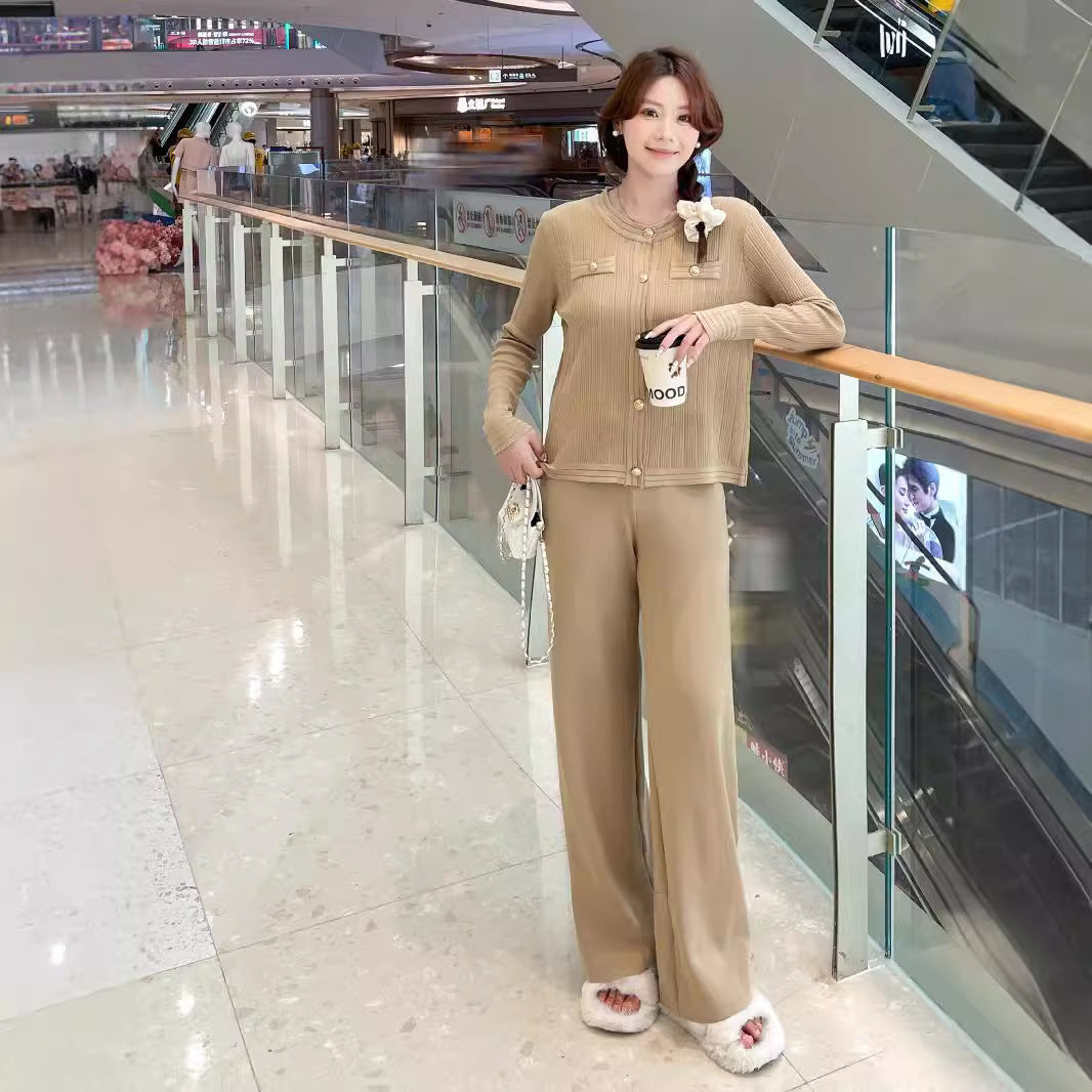 Knitted Jacket Two-piece Set
