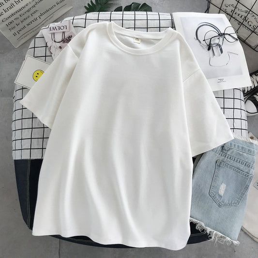 Casual Women Summer New Loose Solid Color