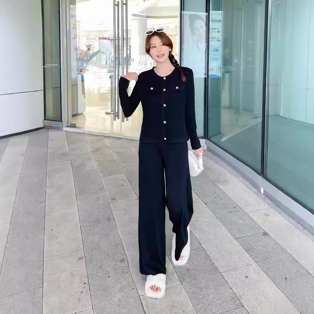 Knitted Jacket Two-piece Set