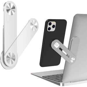 Laptop Side Mount Phone & Tablet Holder – Adjustable Multifunctional Screen Support Bracket for Dual Display Setup