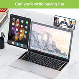 Laptop Side Mount Phone & Tablet Holder – Adjustable Multifunctional Screen Support Bracket for Dual Display Setup
