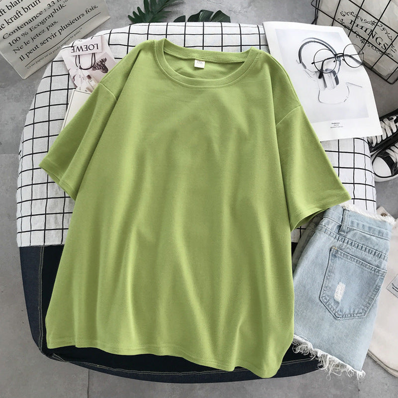 Casual Women Summer New Loose Solid Color