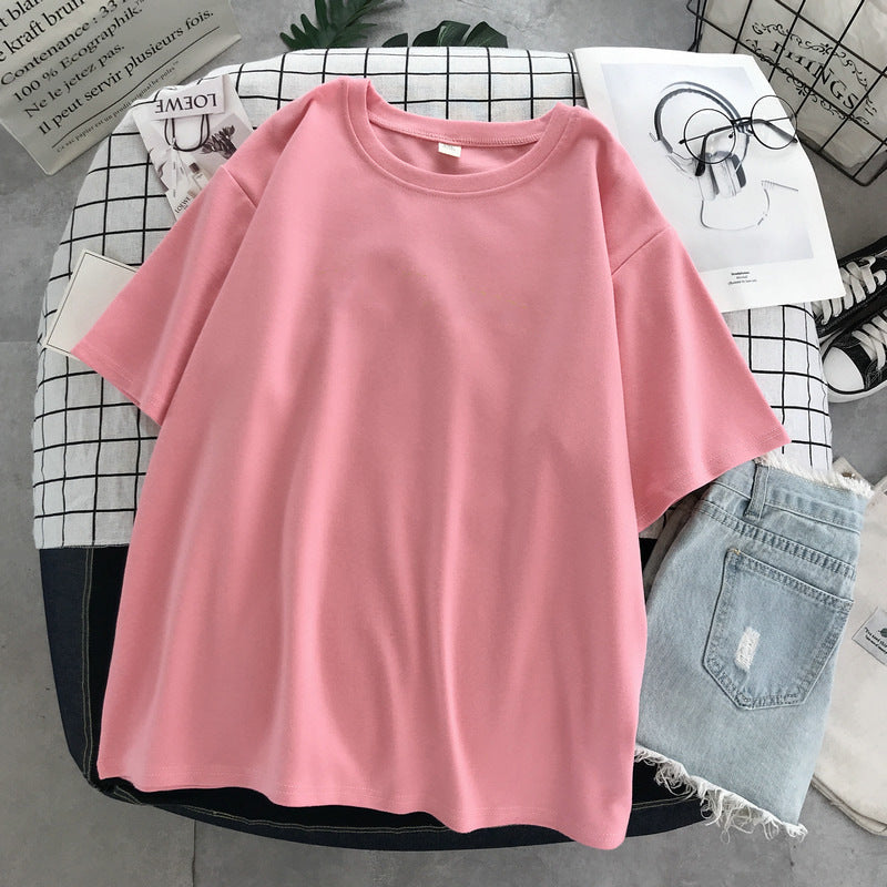 Casual Women Summer New Loose Solid Color