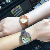 Kawaii Hello Kitty Sanrio Wrist Watch Cartoon Figure Magnetic Attraction Quartz Watch
