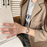 Small Oval Dial Green Watch Simple Stainless Steel Ladies Wristwatches Brand Women