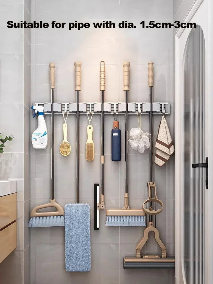 Mop and Broom Organizer Mop Holder Rack Mop Holder Wall Mounted Strong