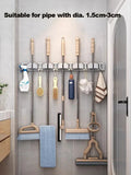 Mop and Broom Organizer Mop Holder Rack Mop Holder Wall Mounted Strong