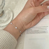 New Crystal Flower Stainless Steel Bracelet Women Fashion Personality
