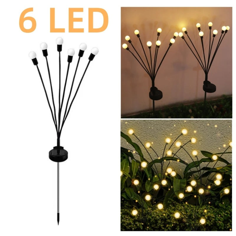 6/8/10 LED Solar Powered Garden Lights Firefly Lights Outdoor Waterproof