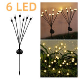 6/8/10 LED Solar Powered Garden Lights Firefly Lights Outdoor Waterproof